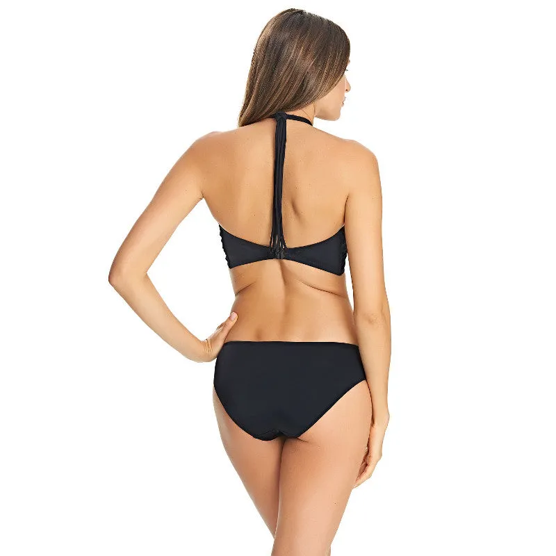 Macrame Black Bandeau Bikini Top - Freya Swim