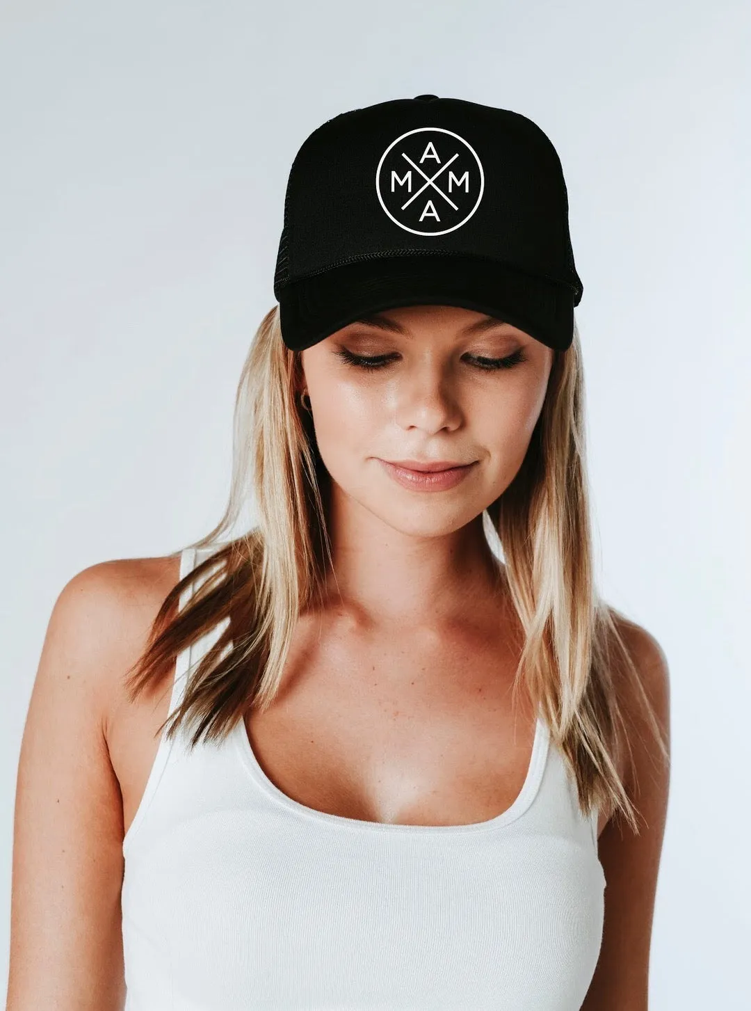 Mama, Dada, Baby X - Black Family Matching Truckers