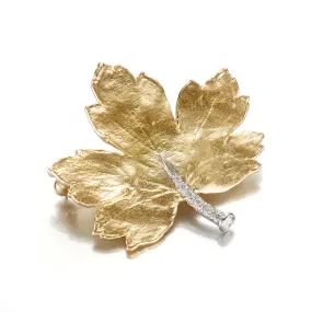 Maple Leaf & Diamond Brooch
