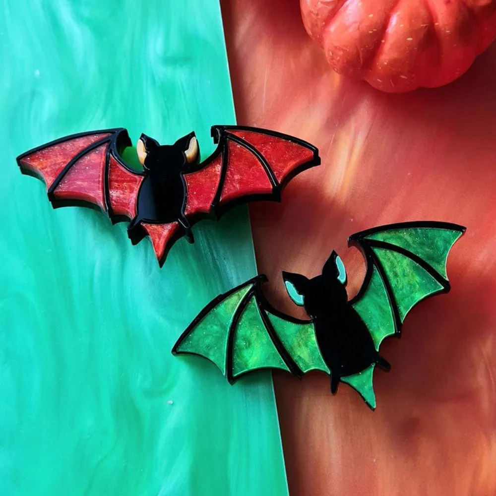 Mystic Bat Necklace - Halloween Edition by Cherryloco Jewellery