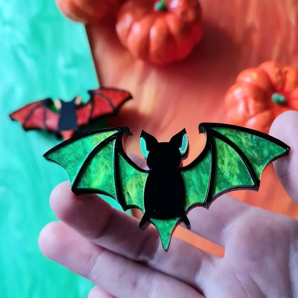 Mystic Bat Necklace - Halloween Edition by Cherryloco Jewellery