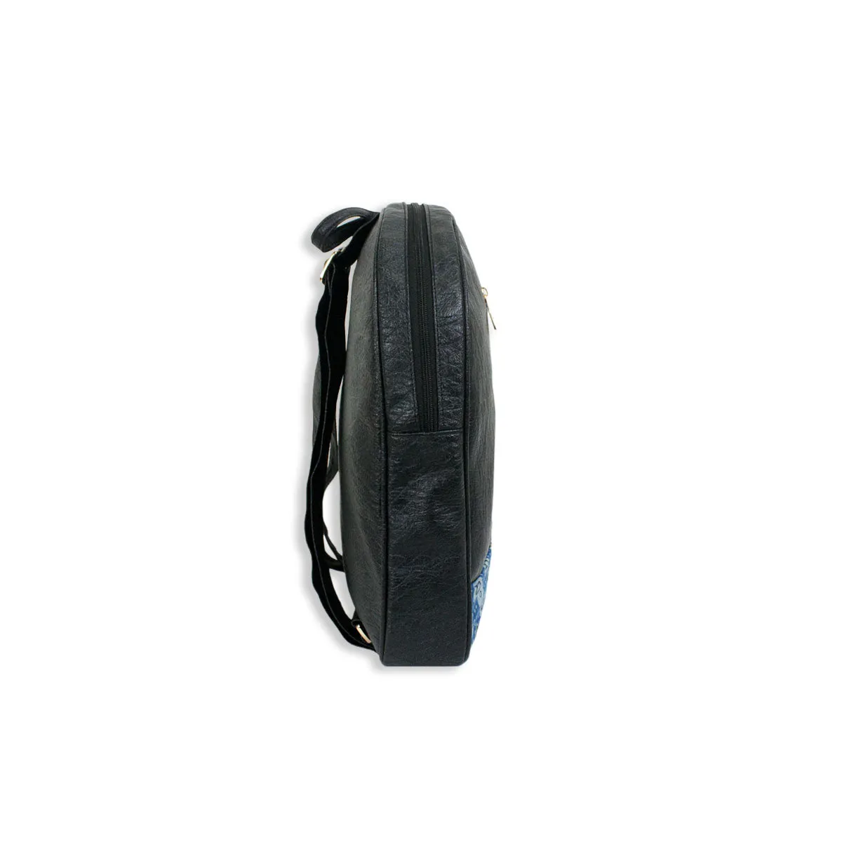 Navy Dessert Block-printed Backpack