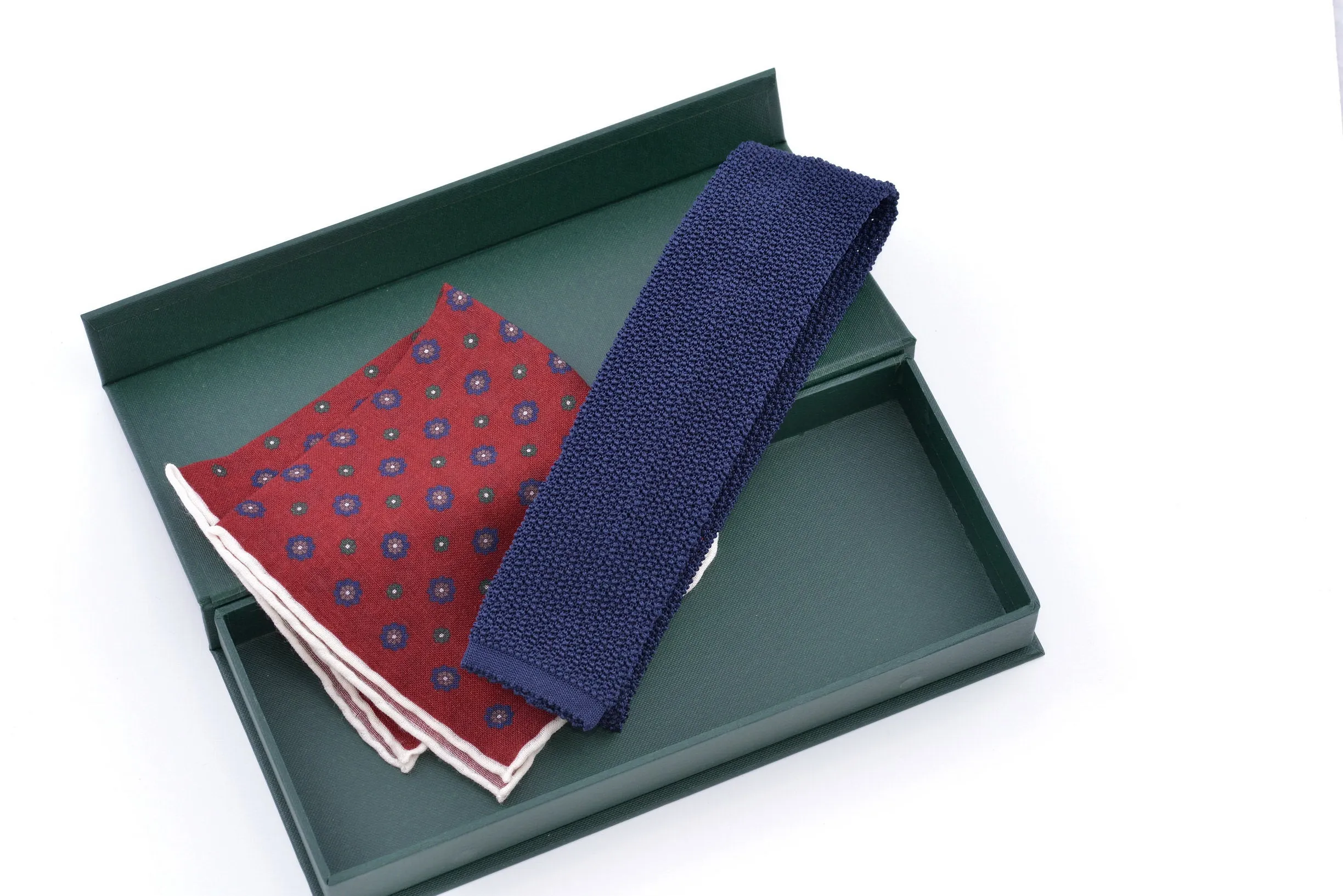 Navy Silk Knit Tie