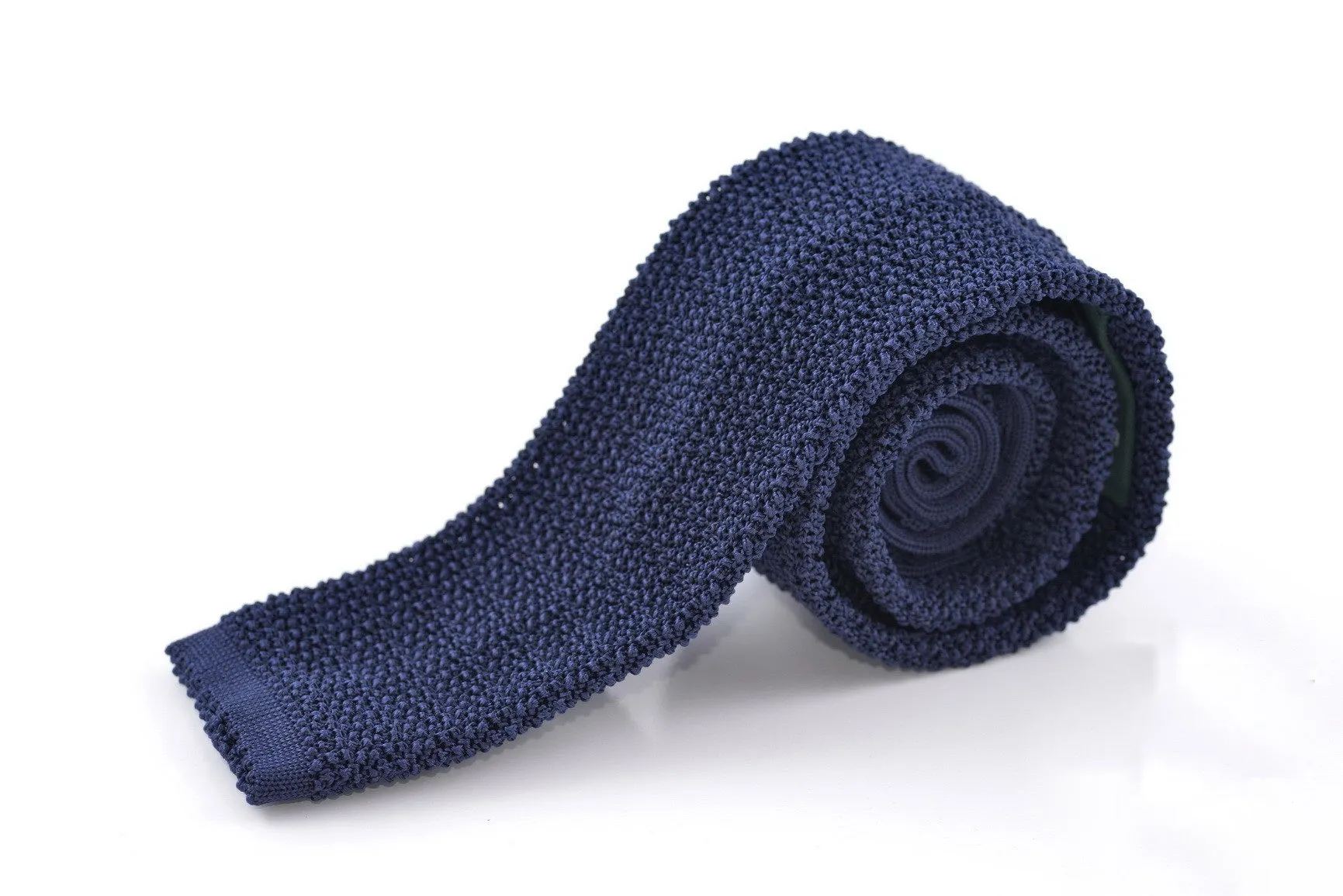 Navy Silk Knit Tie