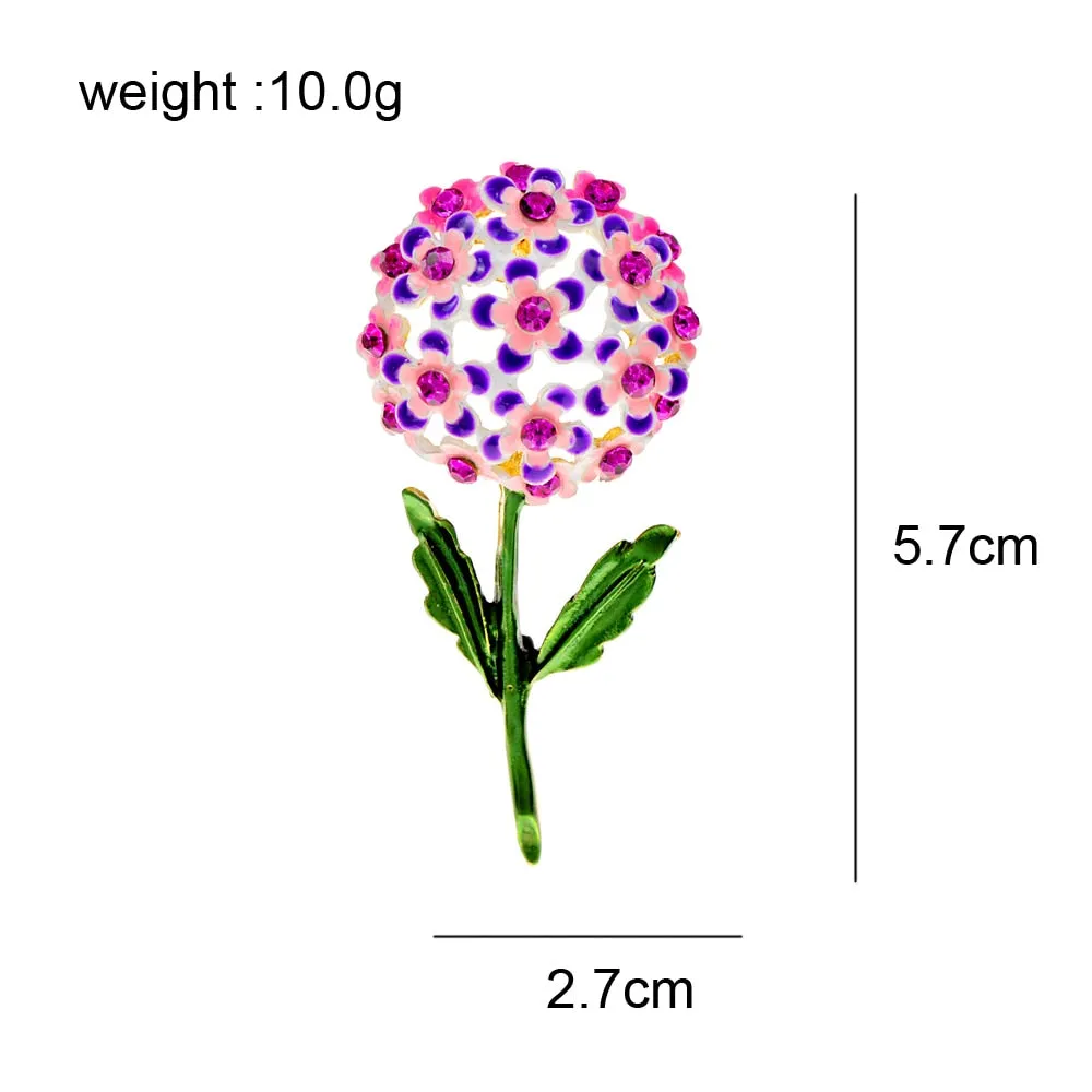 New Arrival Enamel Hyacinth Brooches Delicate Flower Pin Fashion Funny High Quality Jewelry