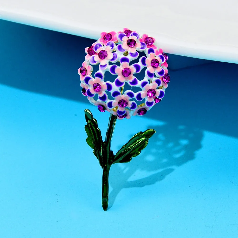 New Arrival Enamel Hyacinth Brooches Delicate Flower Pin Fashion Funny High Quality Jewelry