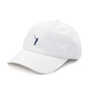 No Laying Up Custom Performance Hat | White w/ Navy Wayward Drive Logo