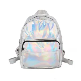 Preppy Style Mini Holographic Backpack