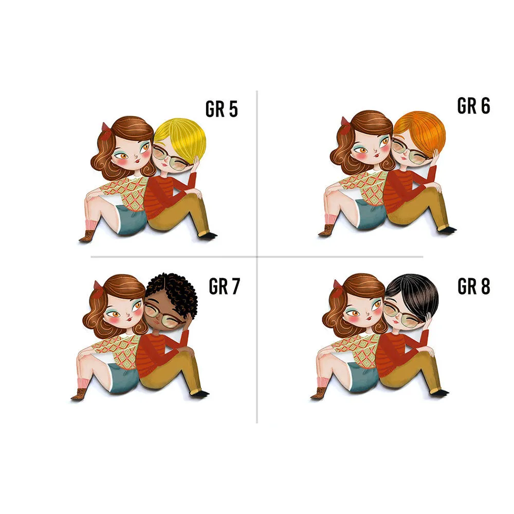 Puzzle with redhead girl brooch by Laliblue