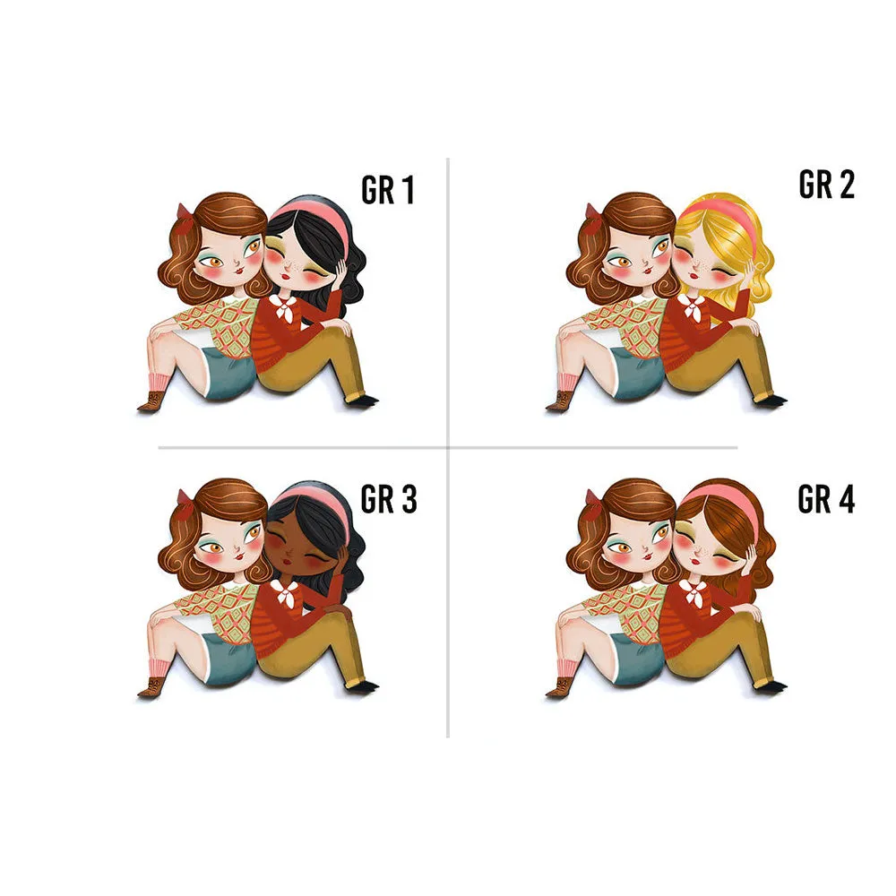 Puzzle with redhead girl brooch by Laliblue