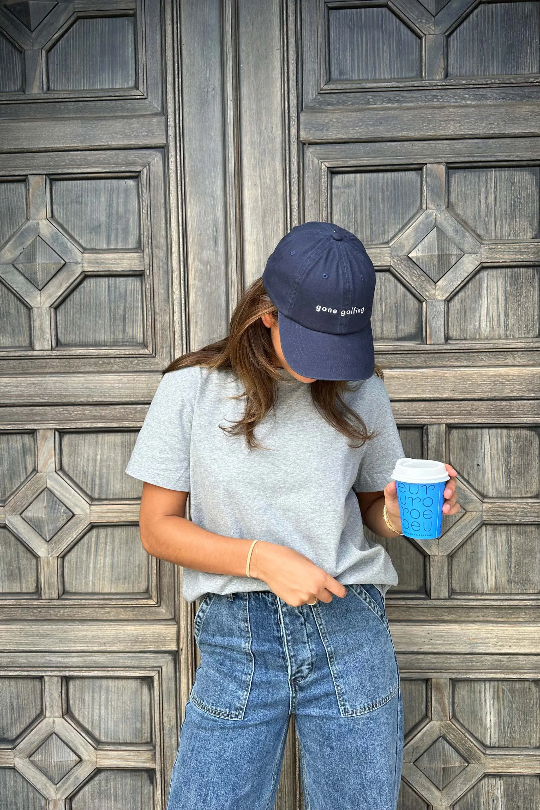 "Gone Golfing" Cap | Navy With White
