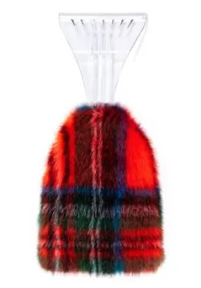 Red Plaid 14" Ice Scraper