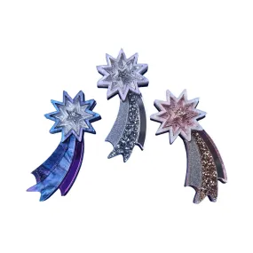 Shooting Star Pin Brooch by Cherryloco Jewellery