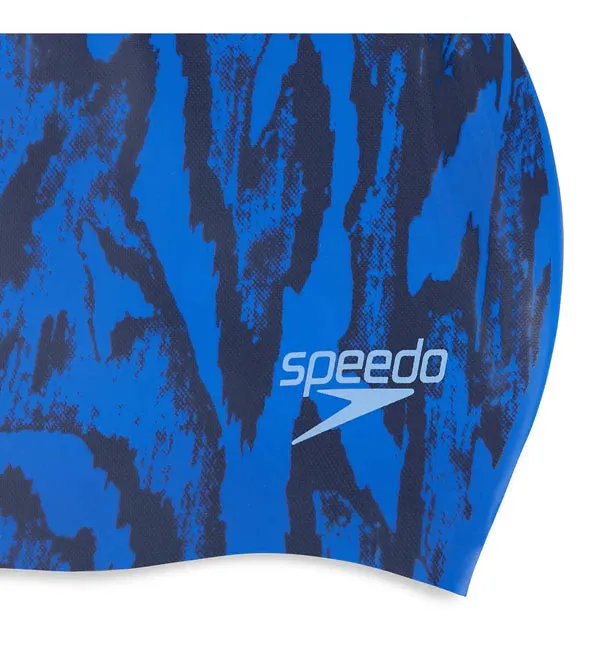 Speedo Women's Printed Long Hair Swim Caps (Violet & Ecstatic)