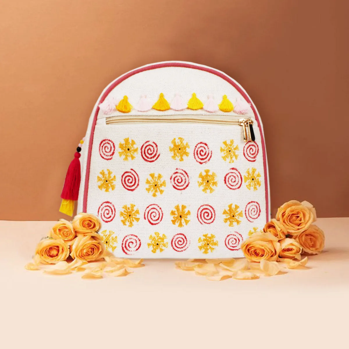 Spirals Hand-painted Backpack
