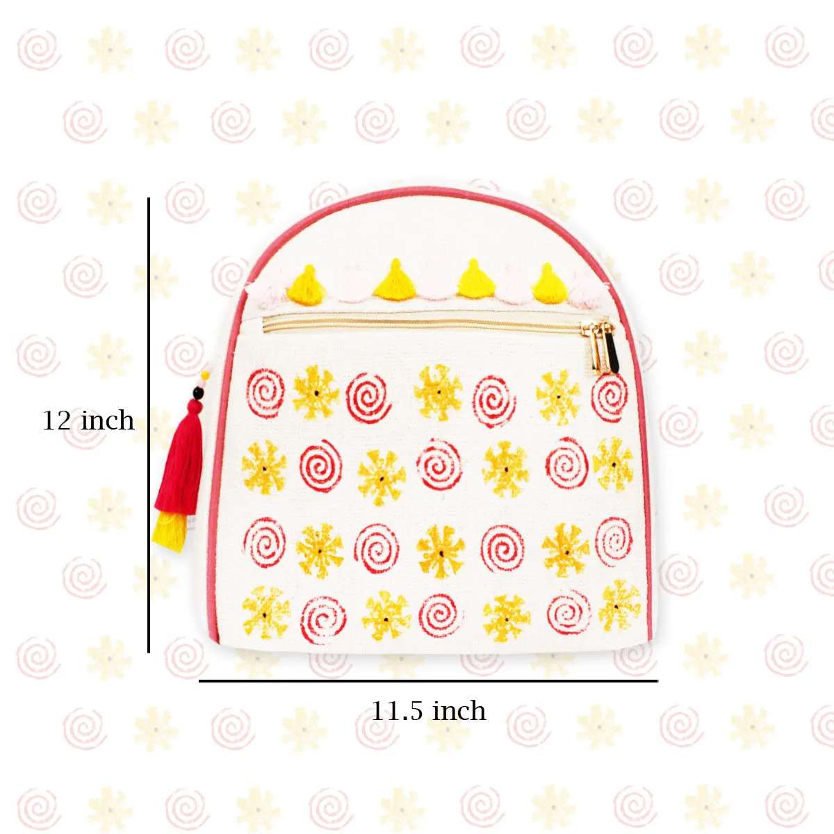 Spirals Hand-painted Backpack