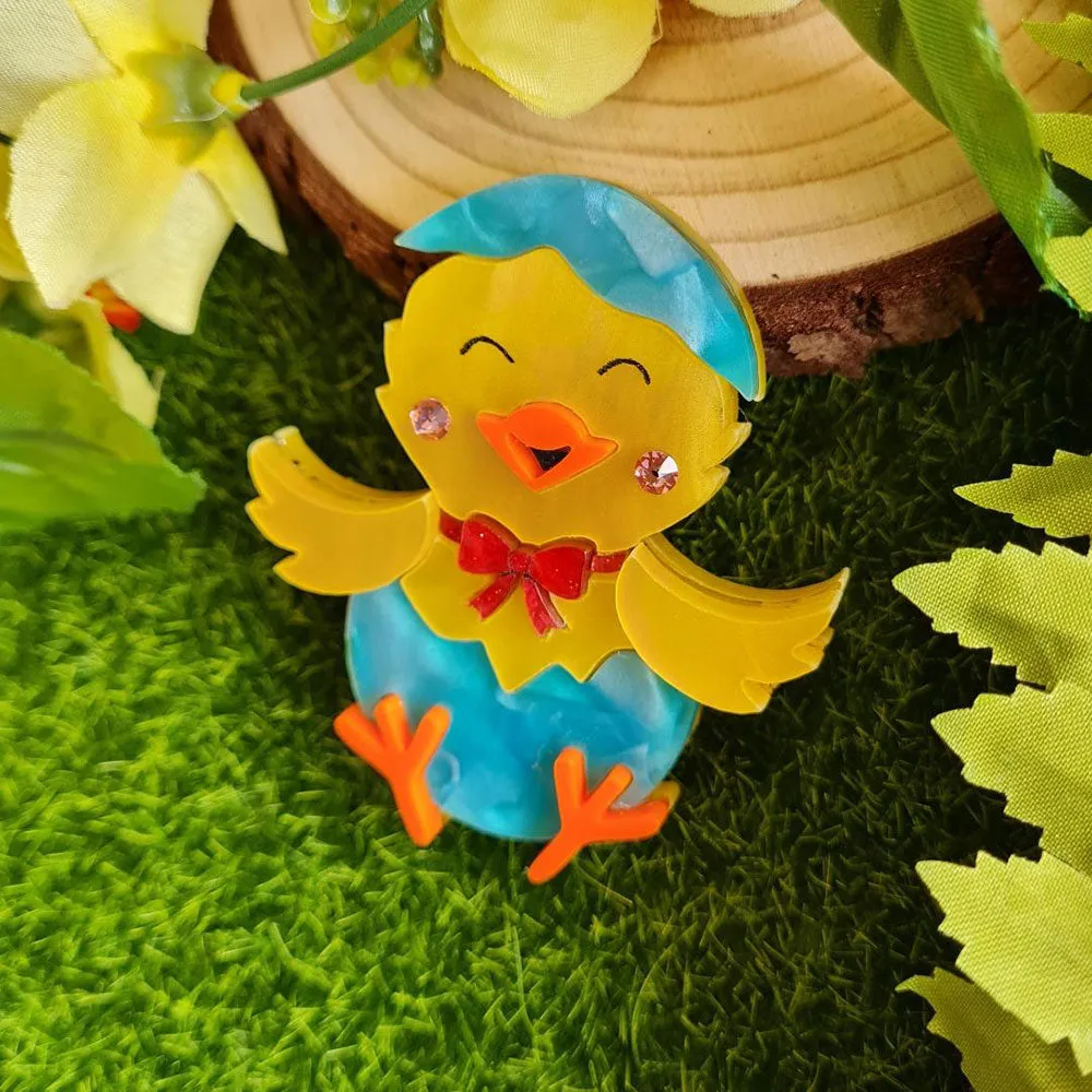 Spring Chick Brooch by Cherryloco Jewellery