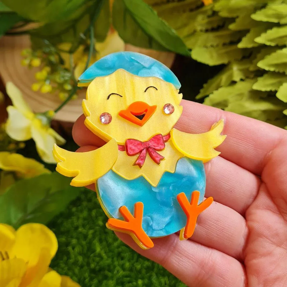 Spring Chick Brooch by Cherryloco Jewellery