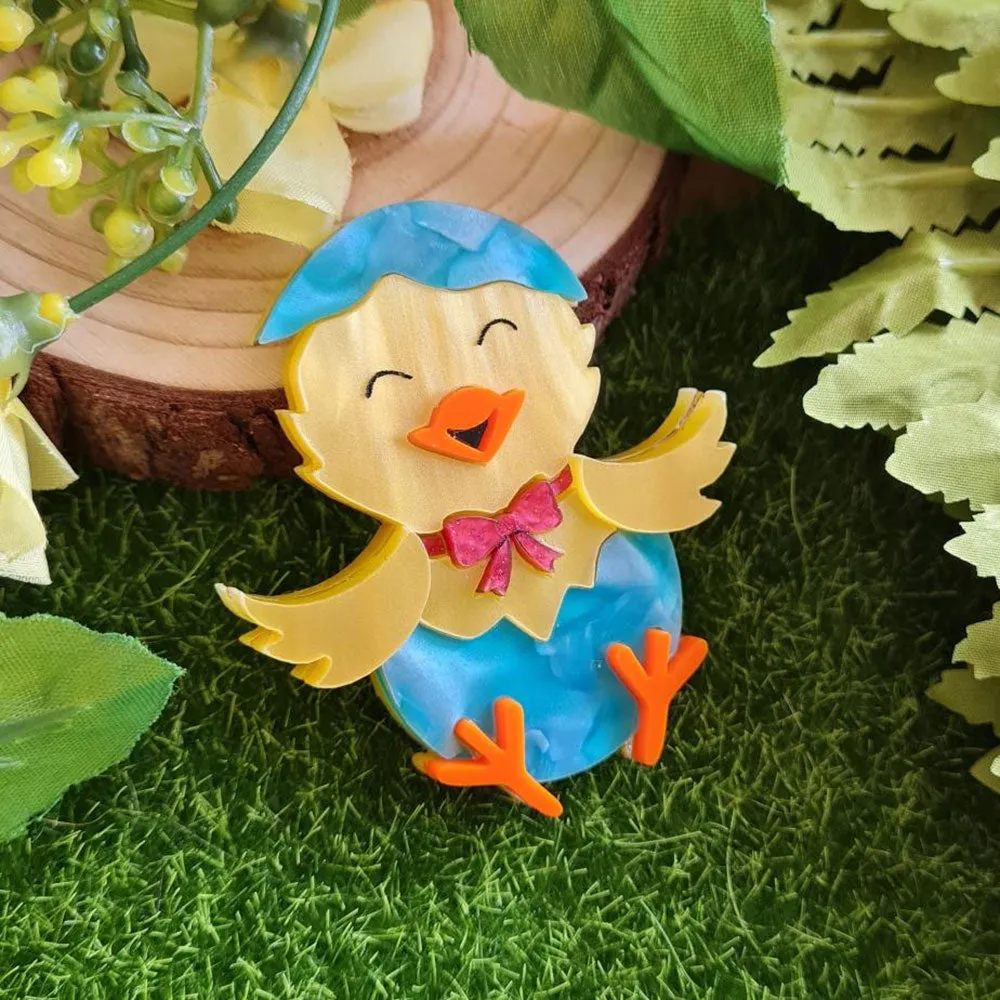 Spring Chick Brooch by Cherryloco Jewellery
