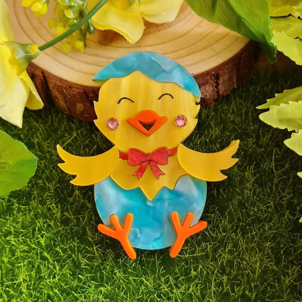 Spring Chick Brooch by Cherryloco Jewellery