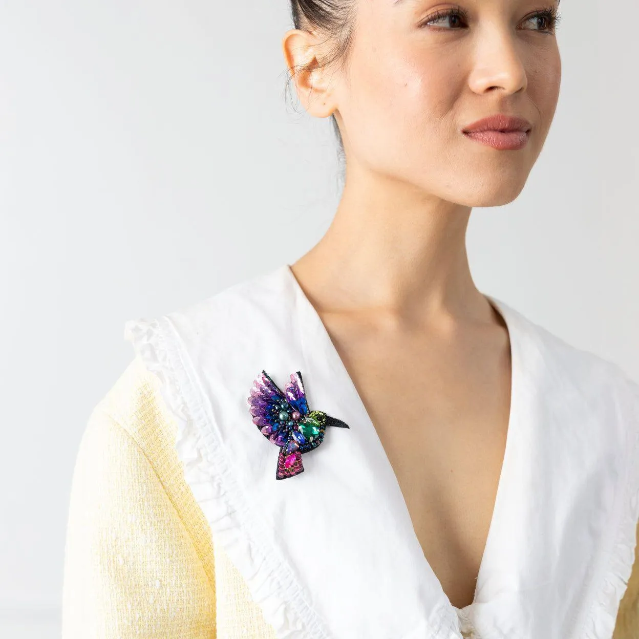 Sunbird Rhinestone Brooch
