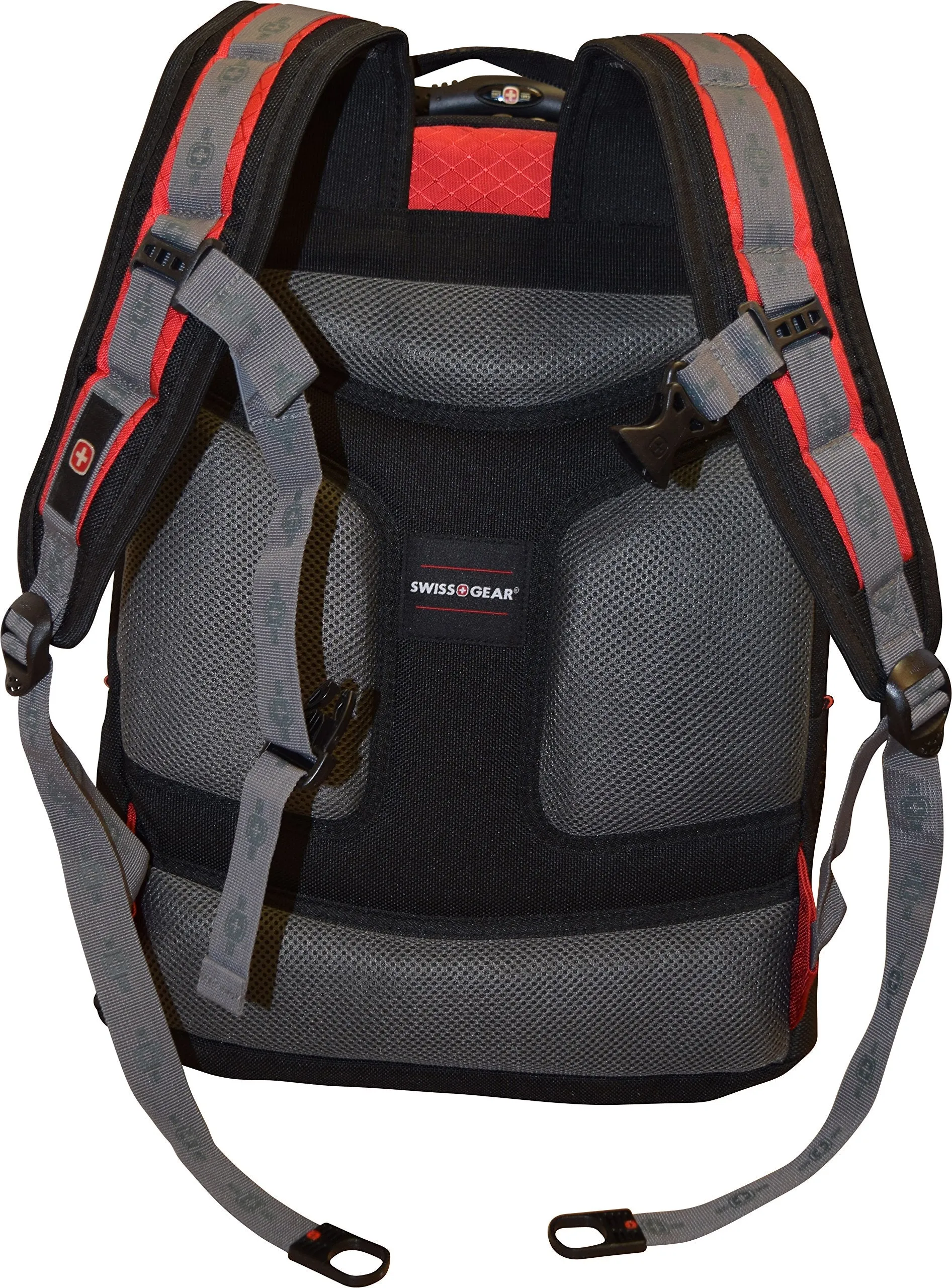 SwissGear® Maxxum Double Zipper Backpack With 16" Laptop Pocket, Black/Red