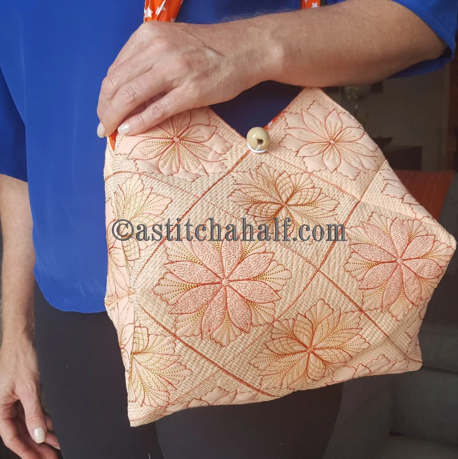 Taylor Tote Bag Square Quilted Blocks