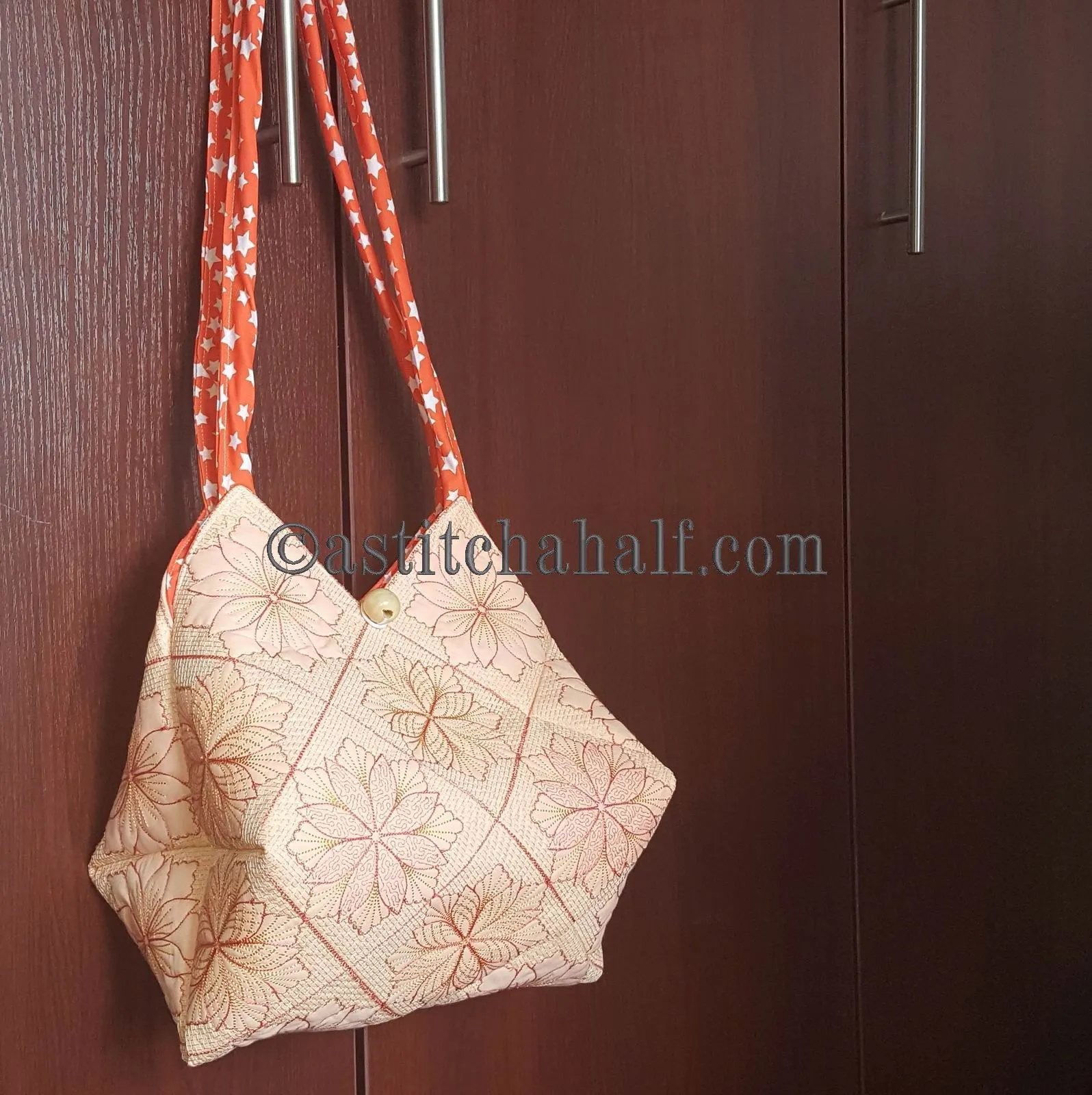 Taylor Tote Bag Square Quilted Blocks