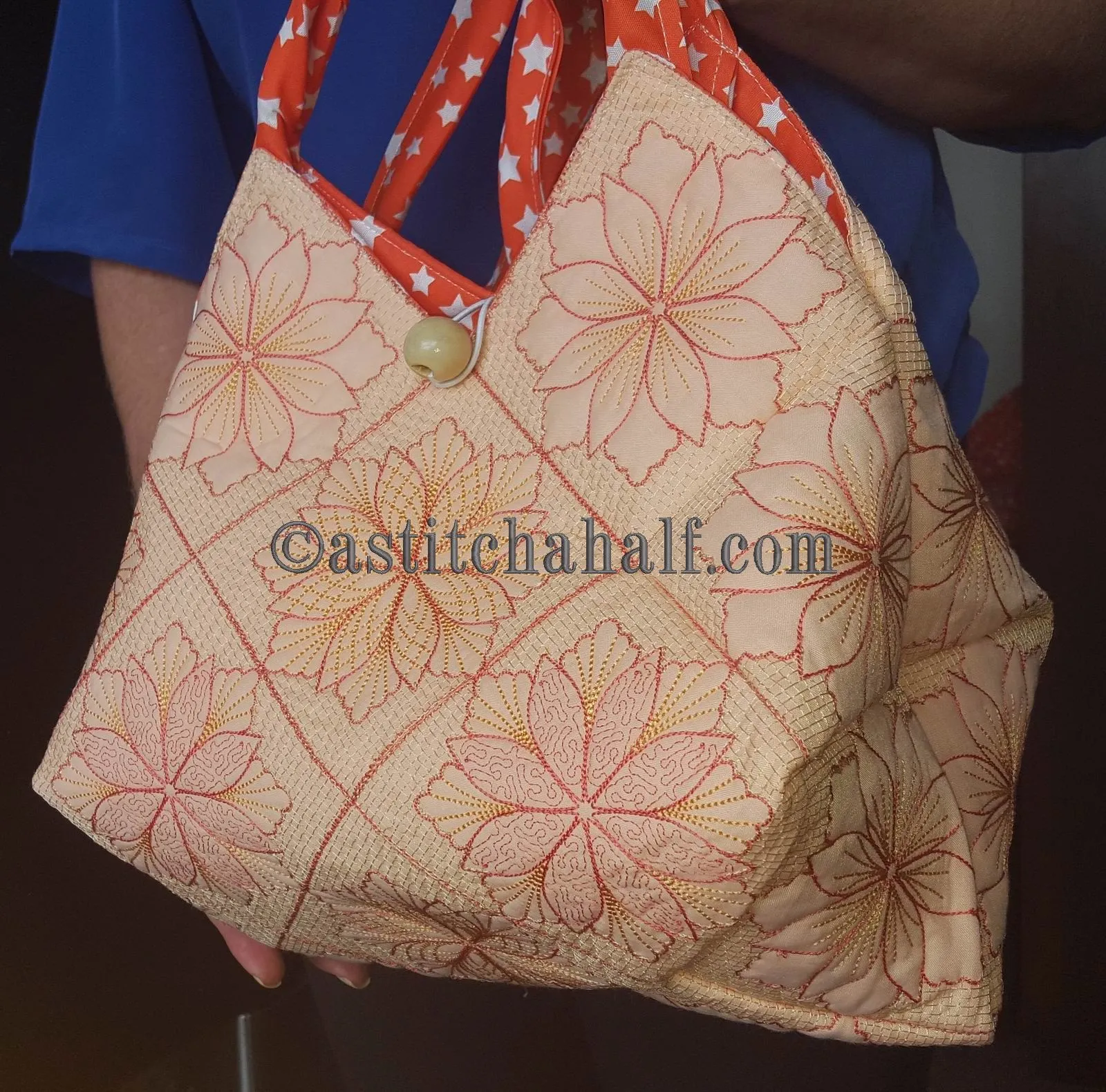 Taylor Tote Bag Square Quilted Blocks