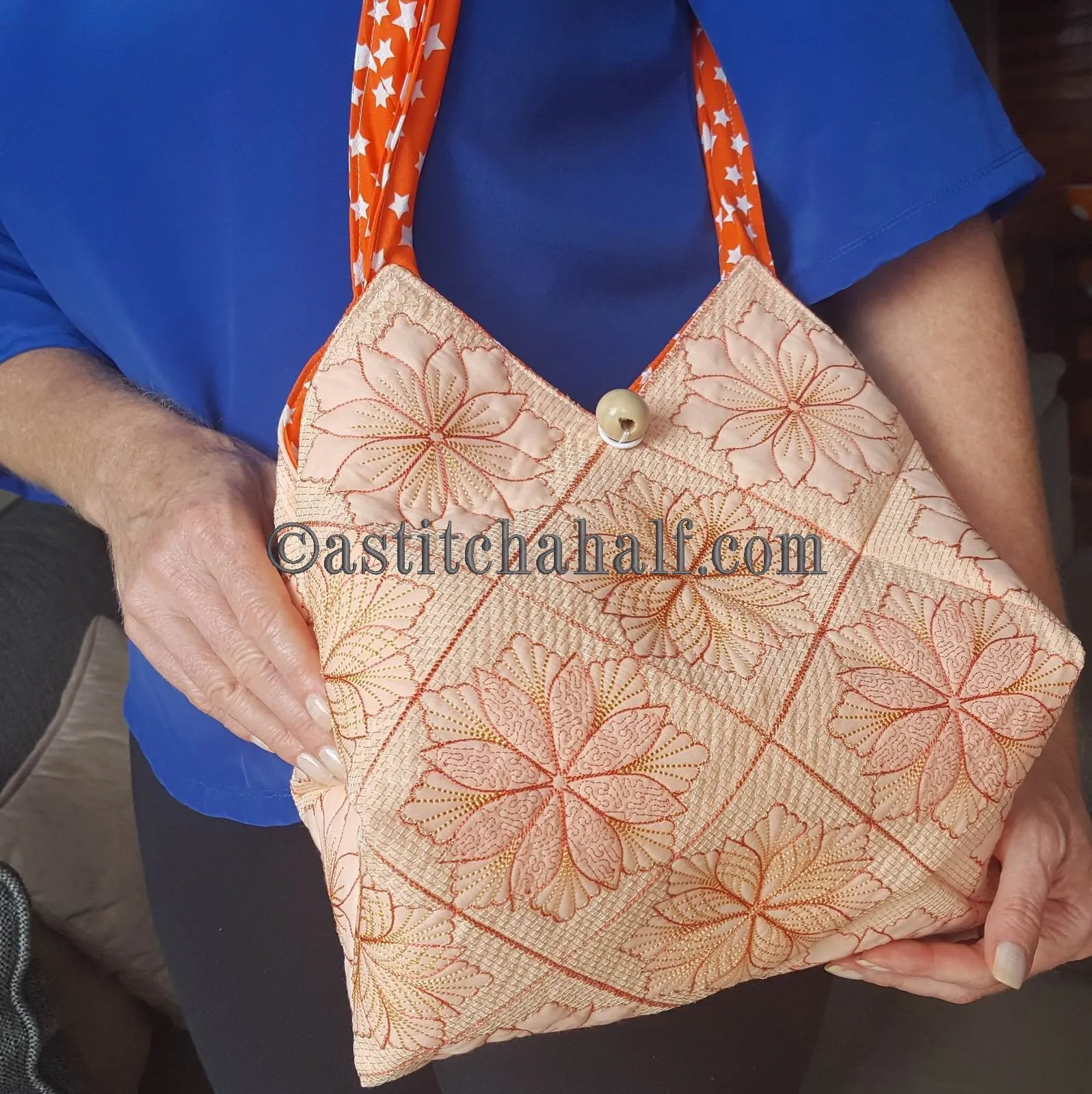 Taylor Tote Bag Square Quilted Blocks