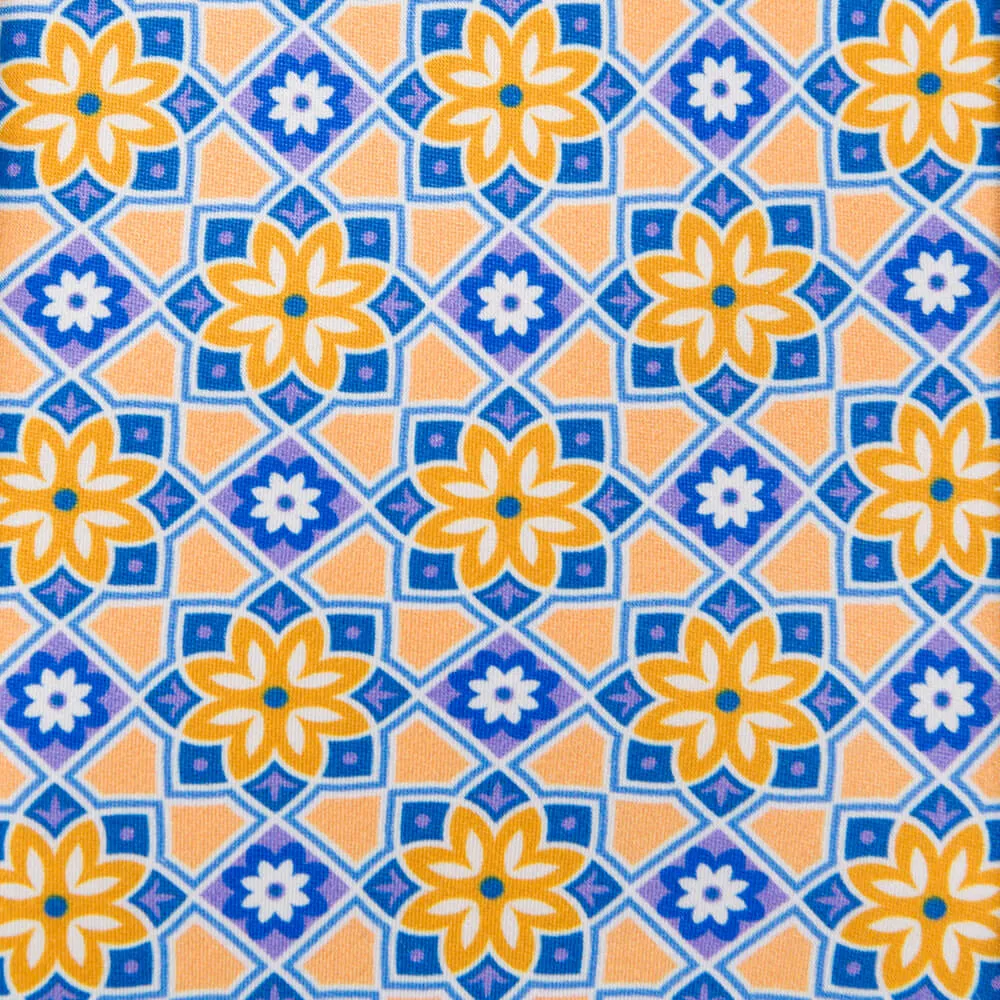 The Duke of Taormina Yellow and Blue Duchesse Silk Tie