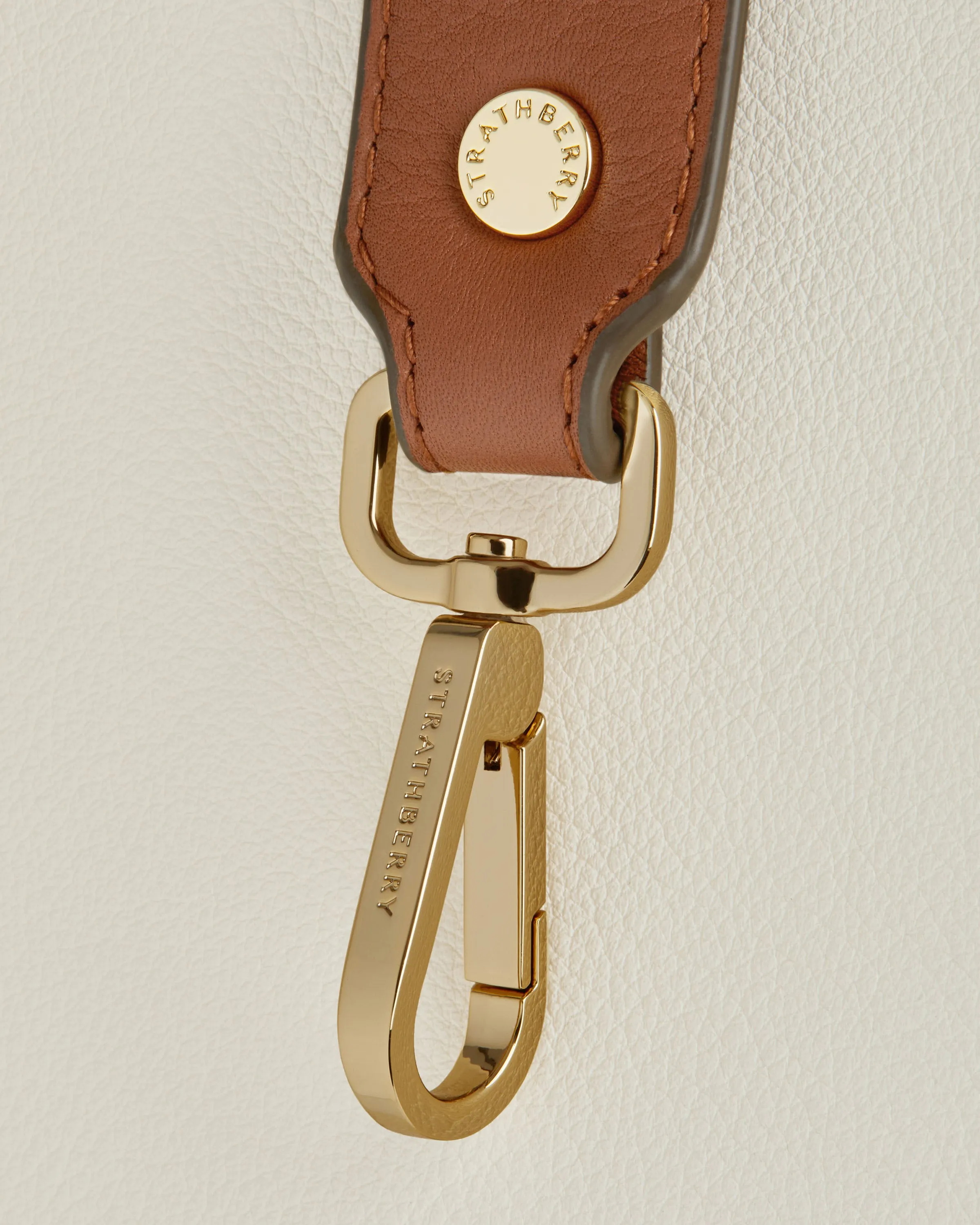 The Strathberry Midi Tote - Vanilla/Chestnut