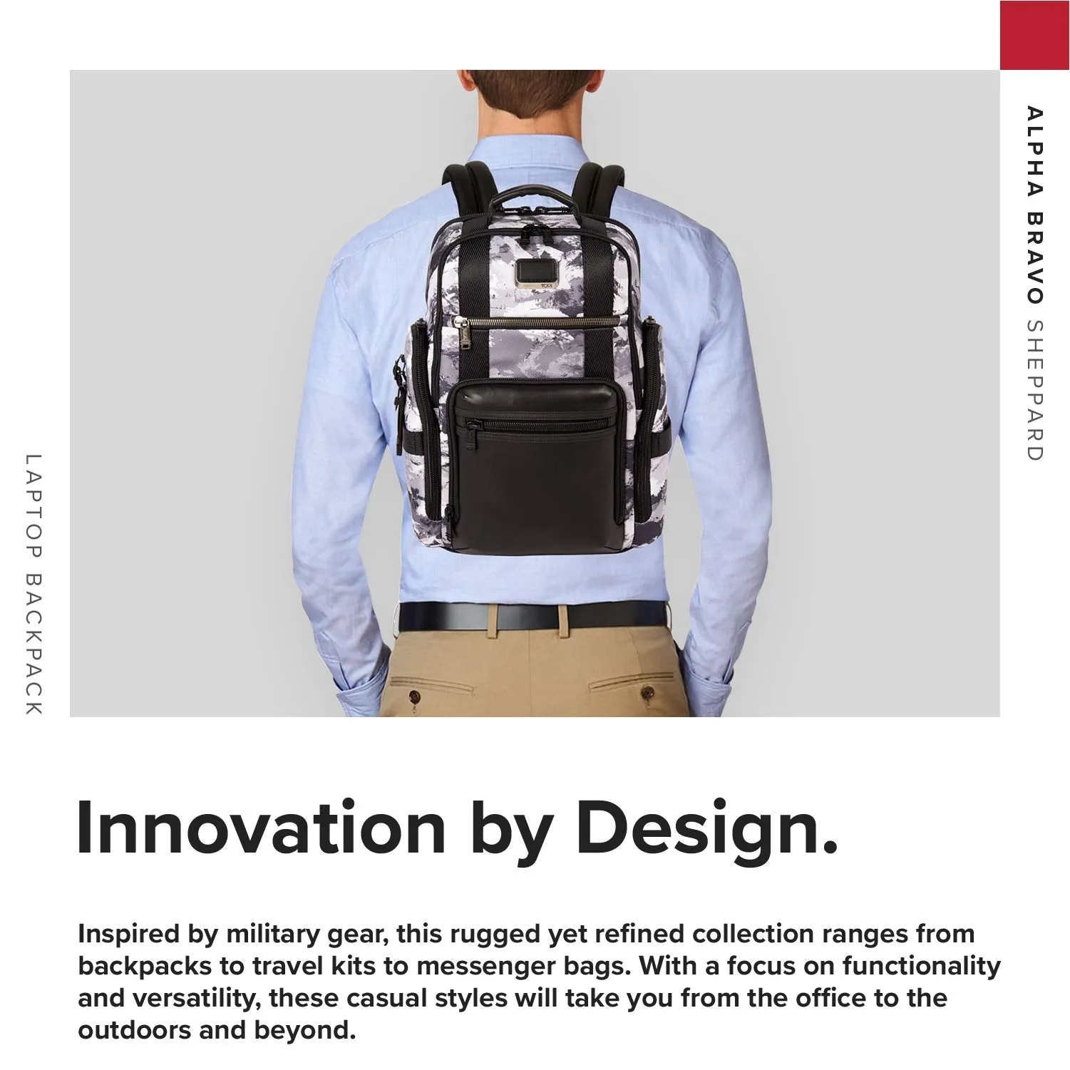 TUMI - Alpha Bravo Sheppard Deluxe Brief Pack Laptop Backpack - 15 Inch Computer Bag for Men and Women - Arctic Restoration