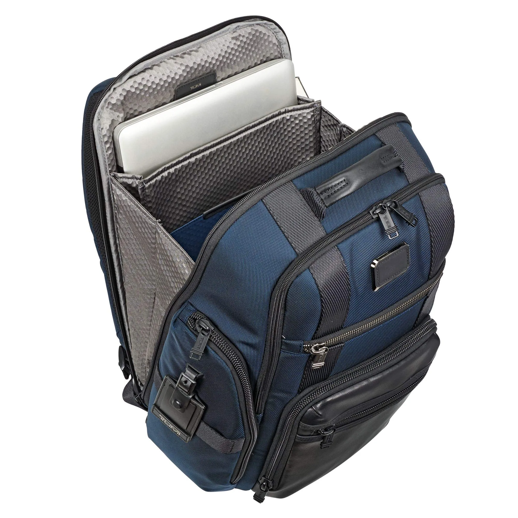 TUMI - Alpha Bravo Sheppard Deluxe Brief Pack Laptop Backpack - 15 Inch Computer Bag for Men and Women - Navy