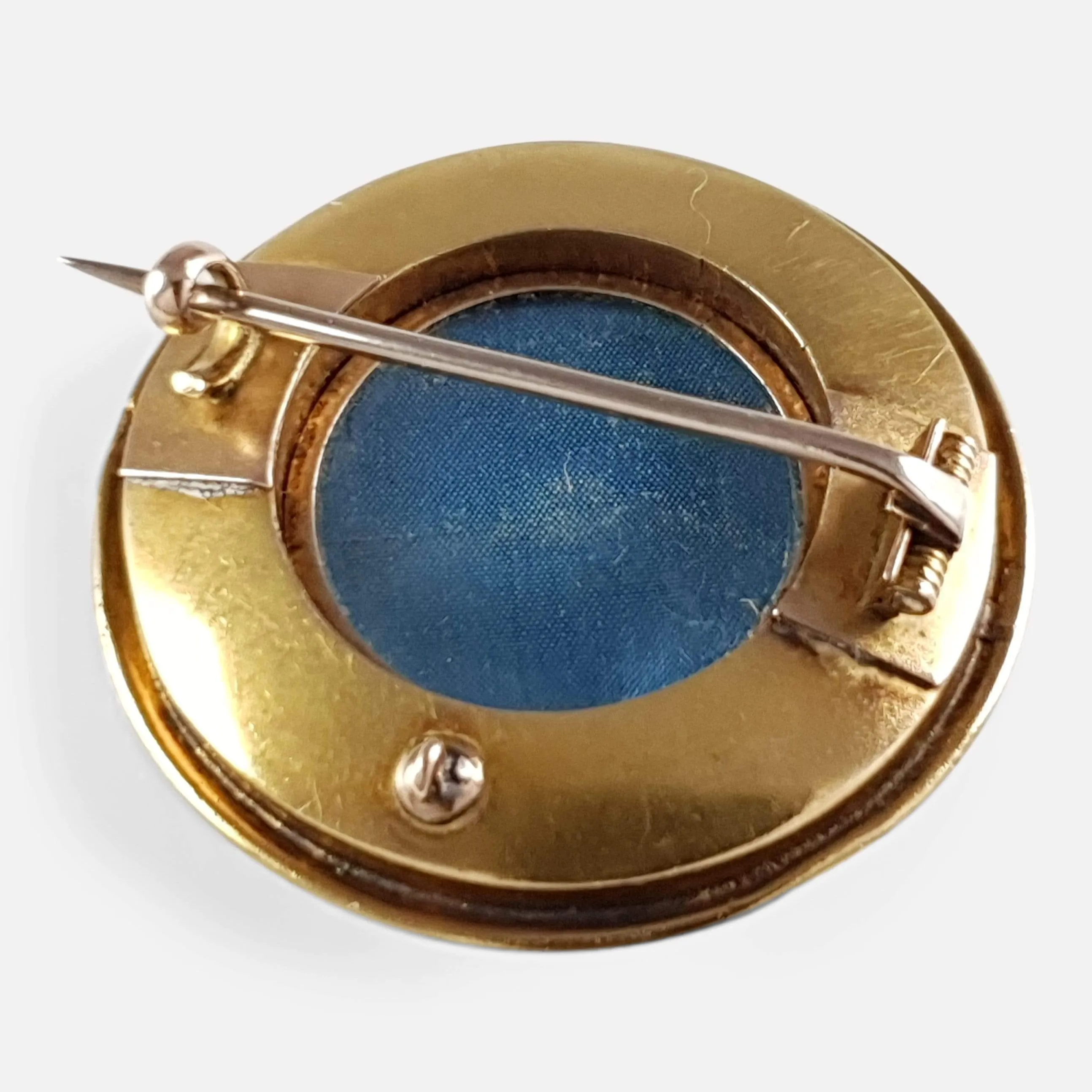 Victorian Diamond and Enamel Target Brooch