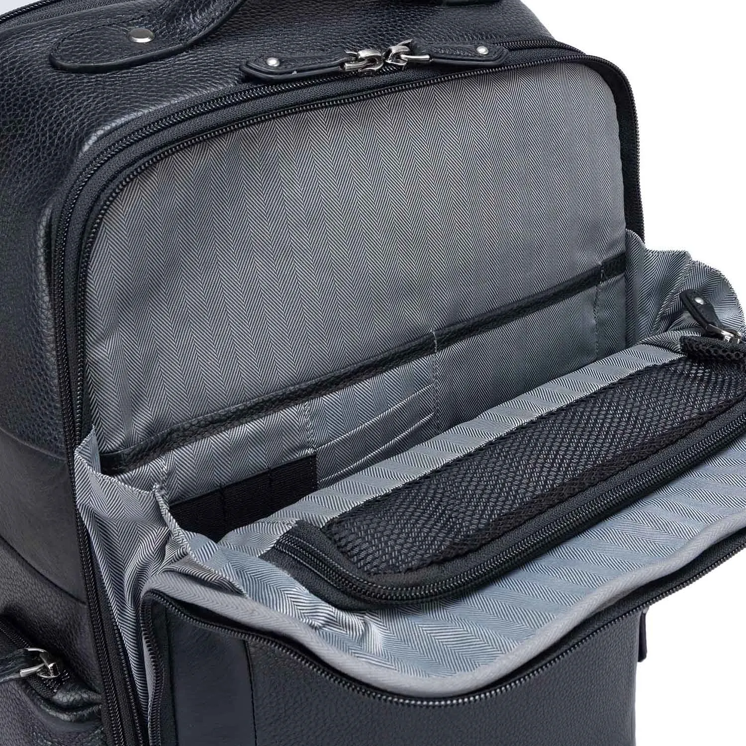 Wax Leather Backpack - Black
