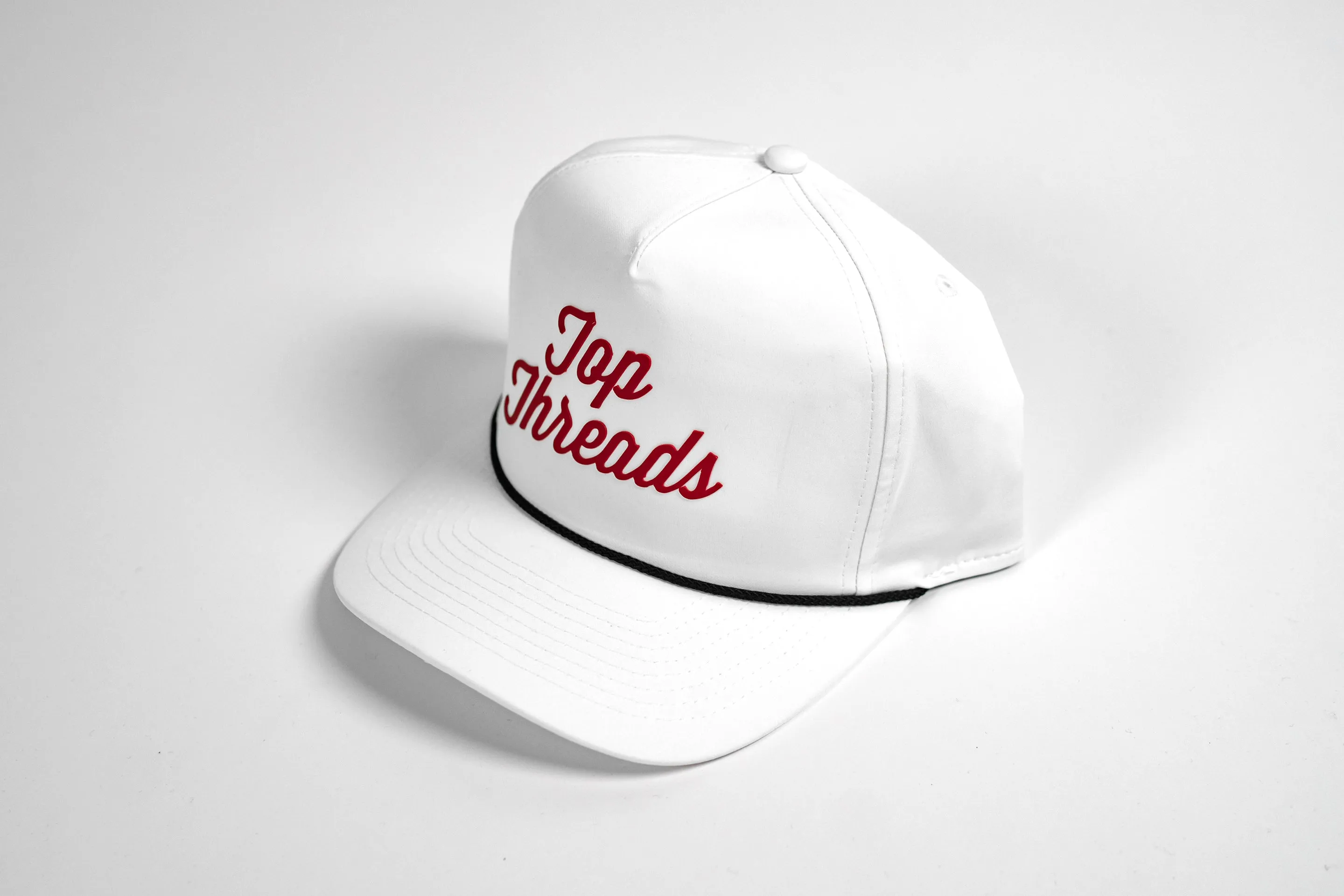 Wedge 5 Panel Cap - White