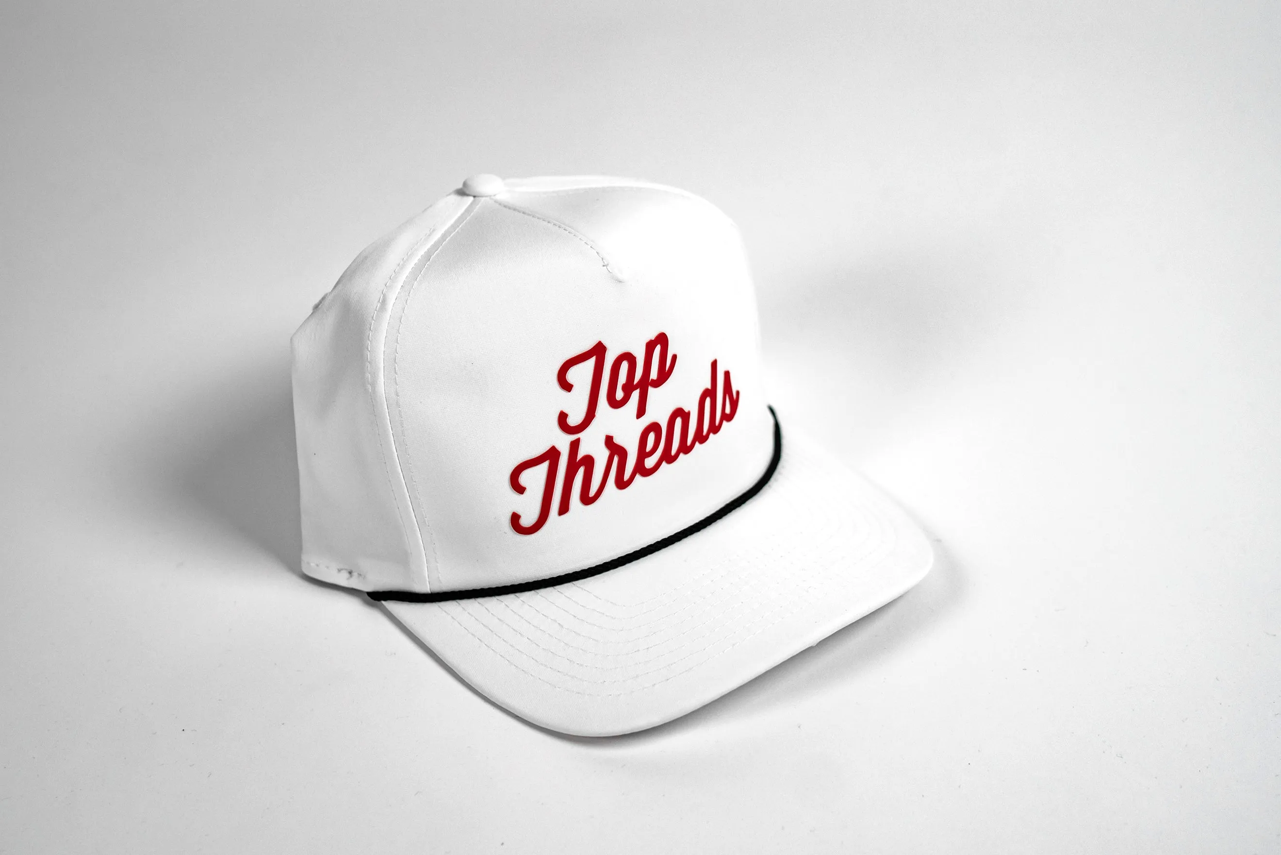 Wedge 5 Panel Cap - White