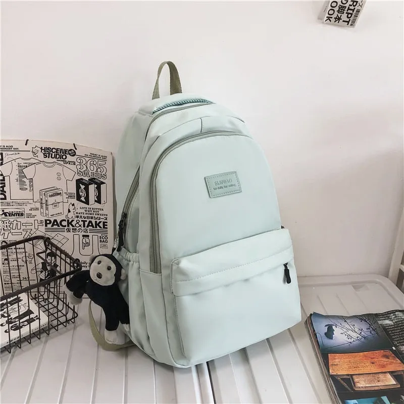 Women's Solid Color Backpack