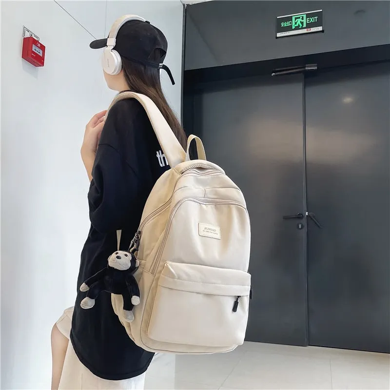 Women's Solid Color Backpack