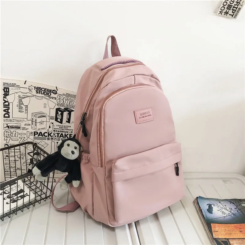 Women's Solid Color Backpack
