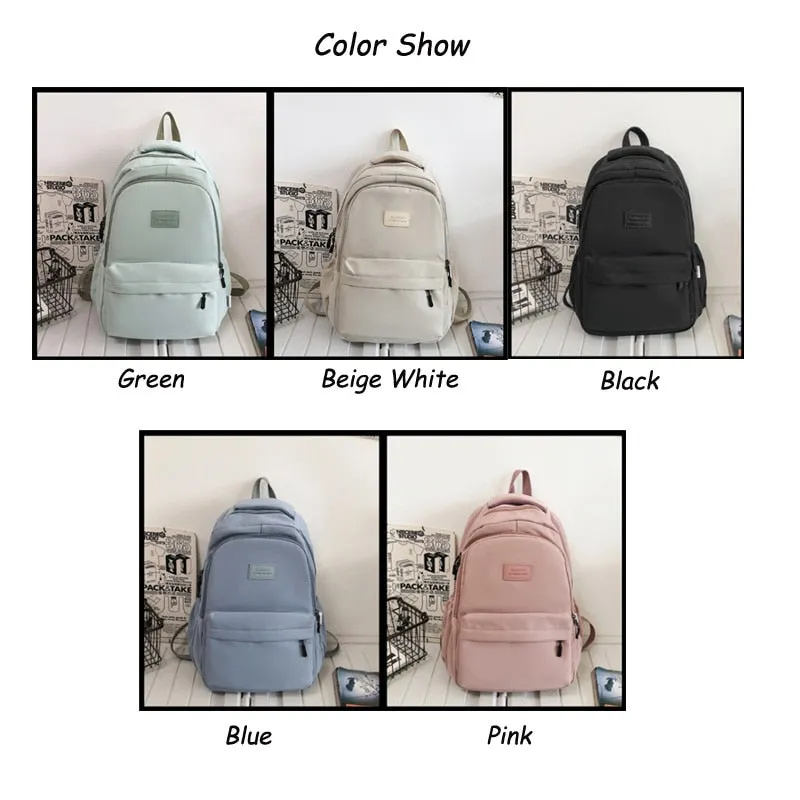 Women's Solid Color Backpack